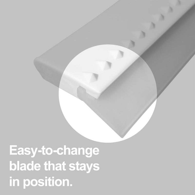 desired tools Squeegee for Shower Door, Car Windshield, and Glass Window - 2 Extra Silicone Replacement Blades - Foam Handle - Shower Squeegee - White - Image 5